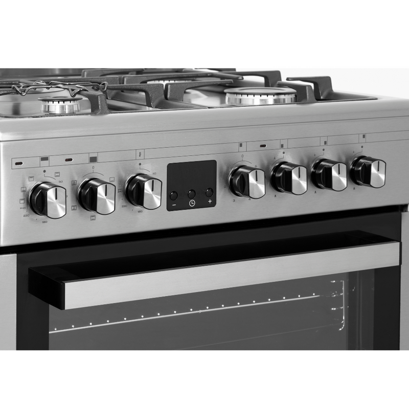 Fabriano F6D31E5-SSS 60cm, 3 Gas Burners + 1 Electric Plate + Electric Oven Double Cavity
