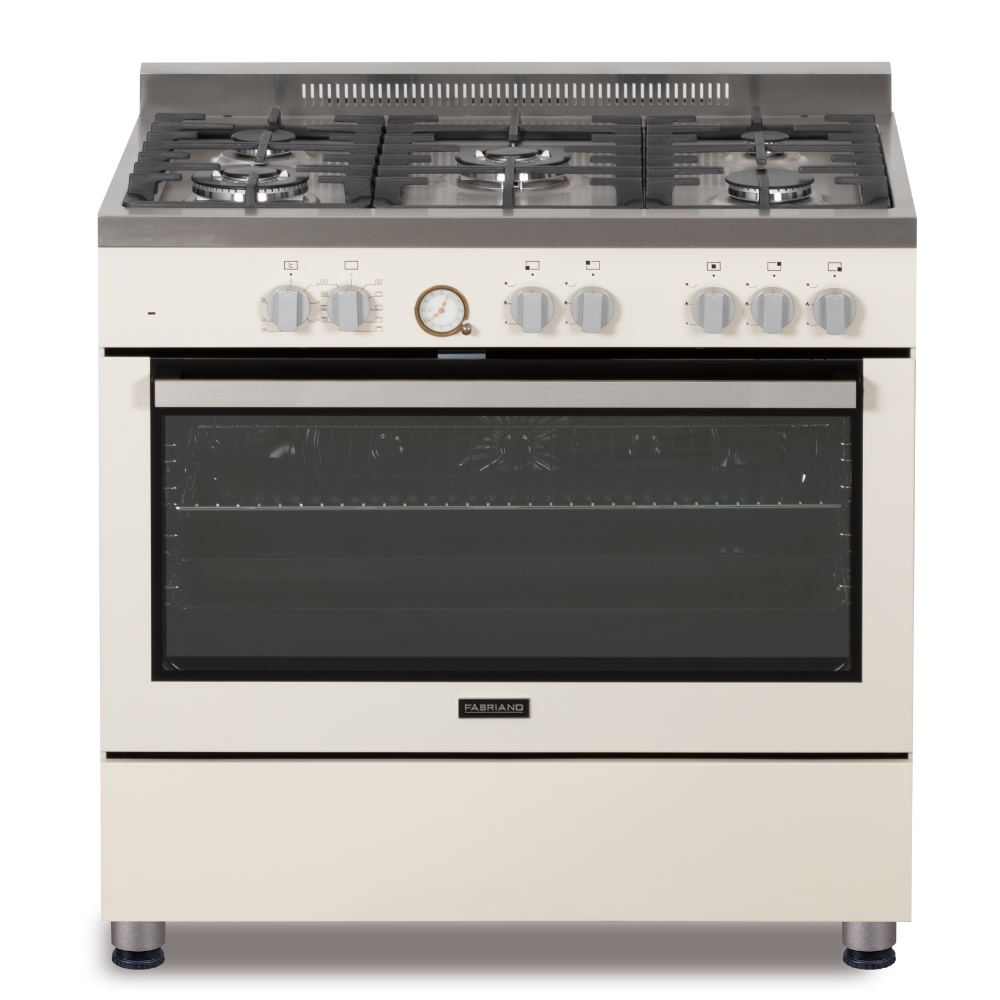 Fabriano F9P50E10BGS 90cm, 5 Gas Burners + Electric Oven Fabriano
