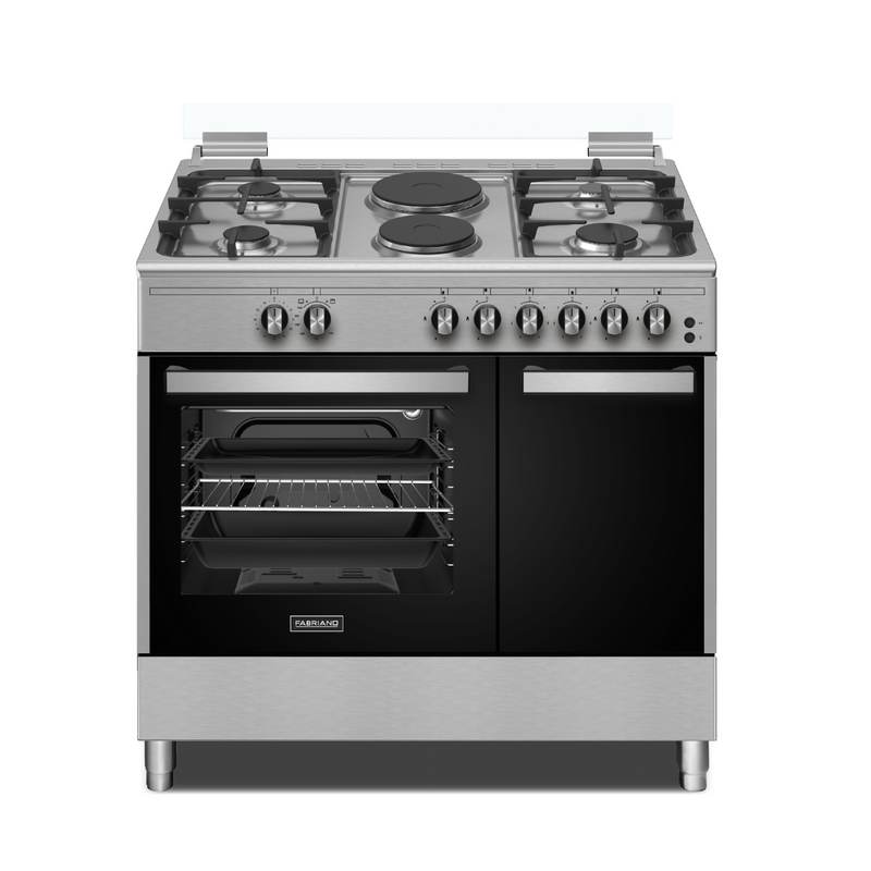Fabriano F9S42G2-SSS 90cm, 4 Gas Burners + 2 Electric Plates + Gas Oven