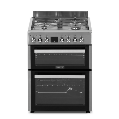 Fabriano F6D31E5-SSS 60cm, 3 Gas Burners + 1 Electric Plate + Electric Oven Double Cavity
