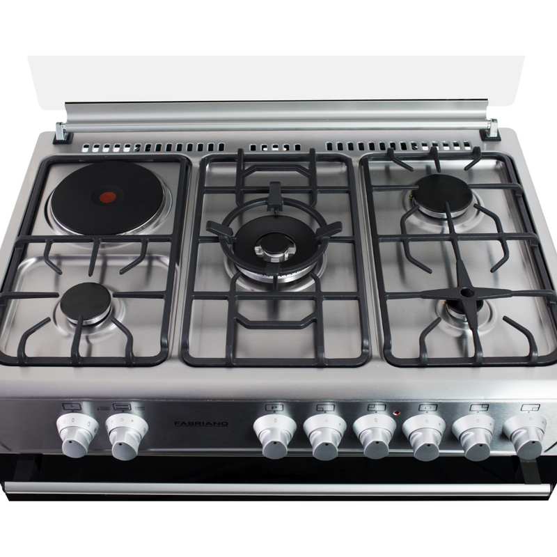 Fabriano F9P41G2-SS 90cm, 4 Gas Burners (1 Triple Ring) +  1 Electric Plate + Gas Oven
