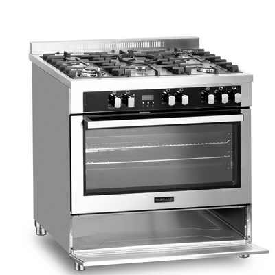 Fabriano F9P50E10-SSS 90cm, 5 Gas Burners (2 Triple Ring) + Electric Oven